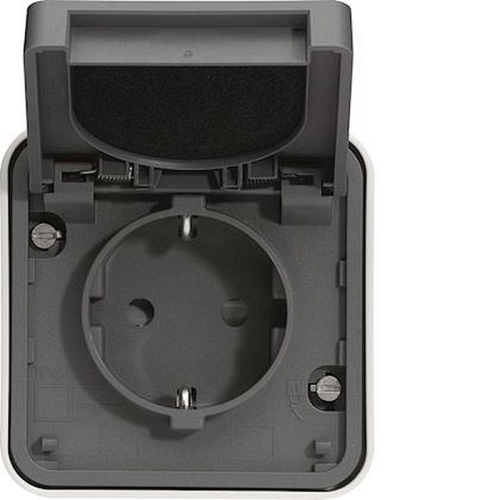 cubyko Prise Schuko saillie gris IP55-WNC160-3250617171601-HAGER