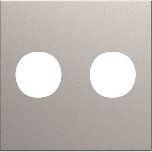 Enjoliveur prise double F gallery 2 modules titane-WXD259T-3250617190947-HAGER