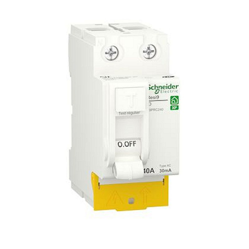 Resi9 - inter différentiel - 2P - 40A - 30mA - Type AC - peignable - alim bas-R9PRC240-3606481102683-SCHNEIDER ELECTRIC FRANCE