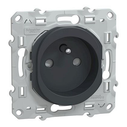 Ovalis - prise de courant à puits 2P+T 16A - bornes automatiques - Anthracite-S340059-3606482162501-SCHNEIDER ELECTRIC FRANCE