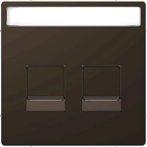 D-Life - enjoliveur prise support double RJ45 compatible keystone - métal mocca-MTN4564-6052-3606480890062-SCHNEIDER ELECTRIC FRANCE
