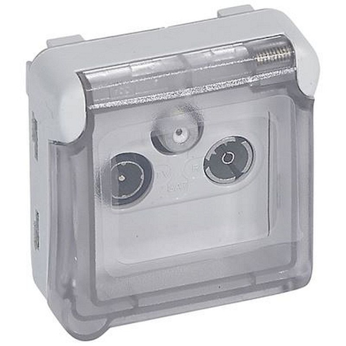 Prise TV-R-SAT étanche à sorties multiples Plexo composable IP55 gris-069558-3245060695583-LEGRAND