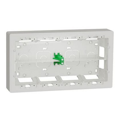 Unica - boîte de concentration saillie - 2 rang de 10 mod - Blanc anti - à compl-NU821020-3606489458393-SCHNEIDER ELECTRIC FRANCE