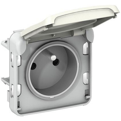 Prise de courant étanche 2P+T avec éclips Plexo composable IP55 16A 250V - blanc-069621-3245060696214-LEGRAND