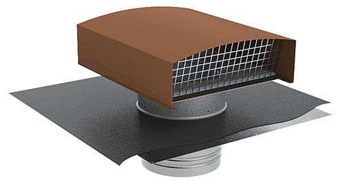 Ct 200 tuile - chapeau de toiture rouge pour sorties conduits diamètre 200 - CT 200 TUILE - 523641 ATLANTIC - 523641 