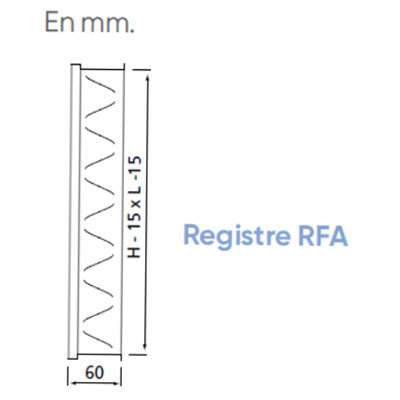 Registre pour grille de soufflage - RFA 500X150 - 528458 ATLANTIC - 528458 