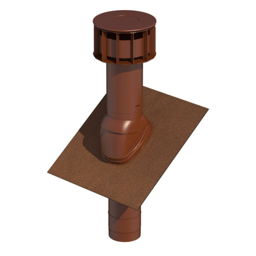 Sortie de toiture 25°-45° D125 rouge - Multivent UBBINK - 189562 