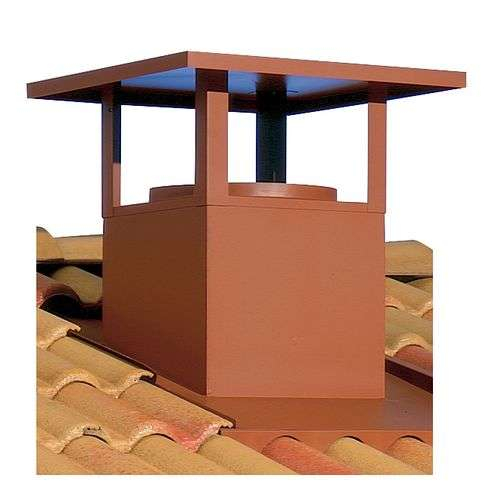 Td 125 r - sortie toiture cheminee" rouge diamètre 125" - TD 125 R - 532506 ATLANTIC - 532506 