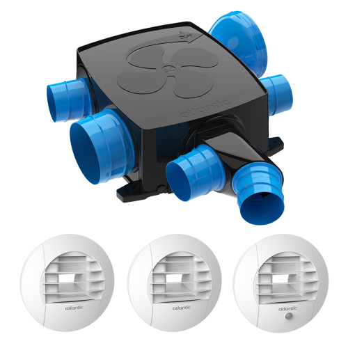 Kit VMC simple flux hygroréglable - Hygrocosy BC Flex + - 412278 ATLANTIC - 412278 