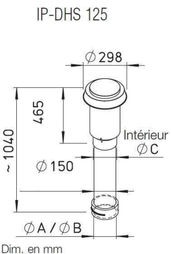 Chapeau toiture avec conduit - IP-DHS 125 - 3541 HELIOS VENTILATEURS - 3541 
