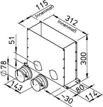 Plénum de sol encastrable - FRS-MBK 2-75 - 3872 HELIOS VENTILATEURS - 3872 