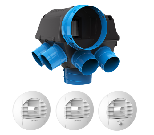 Kit VMC simple flux hygroréglable - Hygrocosy - 412292 ATLANTIC - 412292 