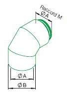 Coude 90° ⌀160 + raccord Mâle - IP-B 160/90 - 9451 HELIOS VENTILATEURS - 9451 