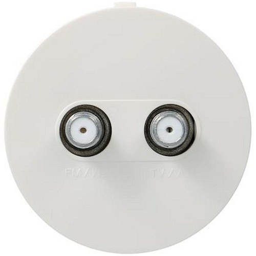 ateha Prise TV double type F  associable pour réseaux câblés-WJA258B-3250617180351-HAGER
