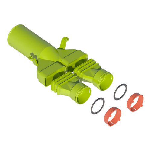 Kit té 180° circulaire pour bouche D125 - AE48C Air Excellent - 188628 UBBINK - 188628 