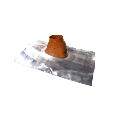 Solin de toiture 25 à 45° ocre plomb naturel large D80/125mm -  UBBINK - 172003 