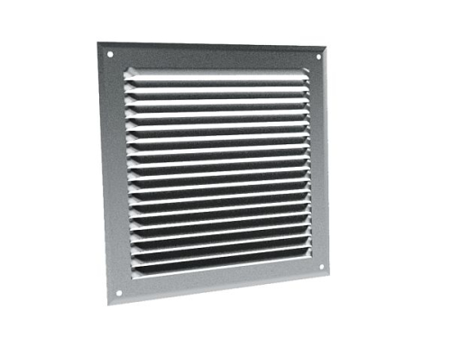 Grilles à auvents en aluminium brut - GA AL 165 x 165 GAM - 6814 ANJOS - 6814 