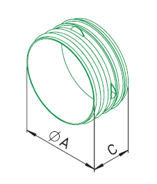 Raccord M pour ⌀180 - IP-IV 180 - 9454 HELIOS VENTILATEURS - 9454 