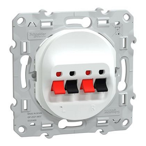 Ovalis - Prise haut parleur - 2 sorties - Blanc-S320488-3606482162990-SCHNEIDER ELECTRIC FRANCE