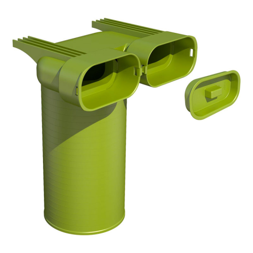 Plenum coudée pour conduits oblongs D100x50 - Optiflex PRO ALDES - 11095949 