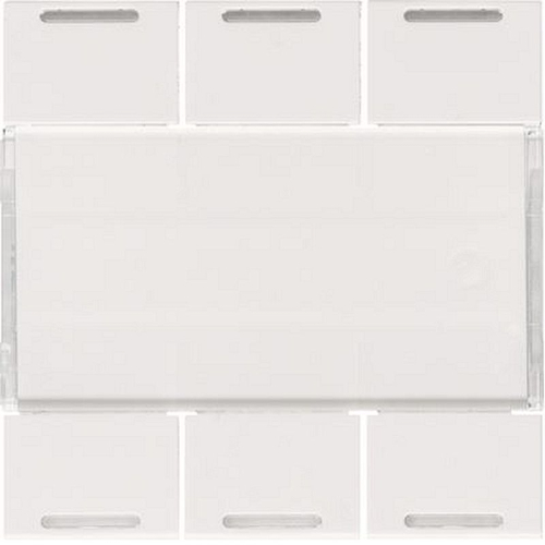 Enjoliveur 6 boutons poussoirs KNX gallery LED pure-WXE316B-3250618500240-HAGER