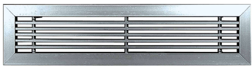 Grille linéaire de soufflage ou de reprise à ailettes fixes. Couleur blanche - GLF 400X100 BLANCHE - 850291 S&P UNELVENT - 850291 