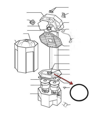 5 Joints toriques capot moteur centrale - Axpir - 11127914 ALDES - 11127914 