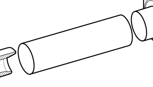 Tube D100 mm long. 500 mm - 11014128 ALDES - 11014128 