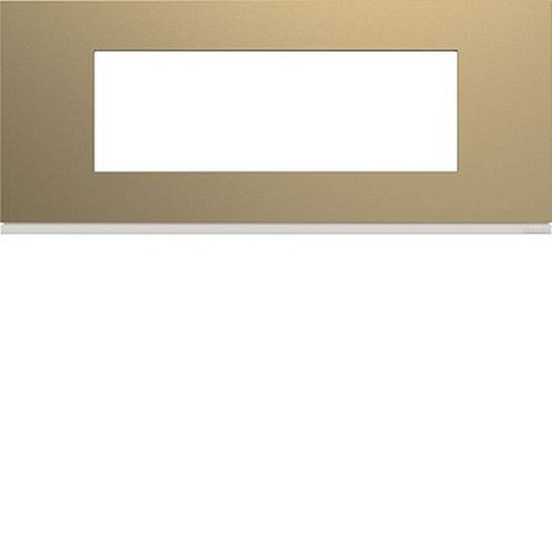 Plaque gallery plastique peint 6 modules entraxe 57mm champagne-WXP0406-3250617199667-HAGER