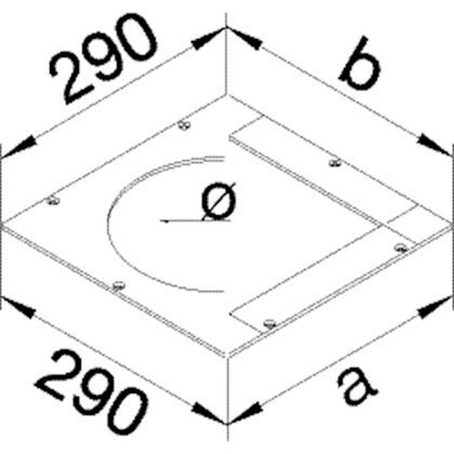 Cadre de montage l147mm x L247mm épais 4mm pour boîte de jonction acier 290 mm-UDM2147E04-4012002238219-HAGER