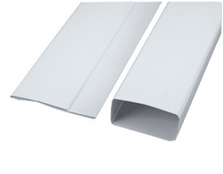1,5m Tube rigide rectangulaire plat 55x110 plastique - TR PLAT 55 - 460021 ATLANTIC - 460021 