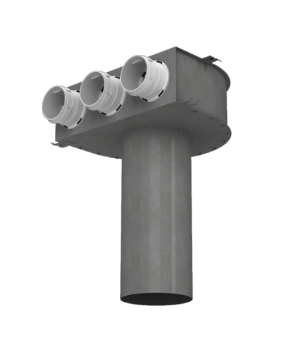 Plenum terminal metal D125 3x75 - EconoFlex - 0811125/75х3 ECONOPRIME - 0811125/75х3 