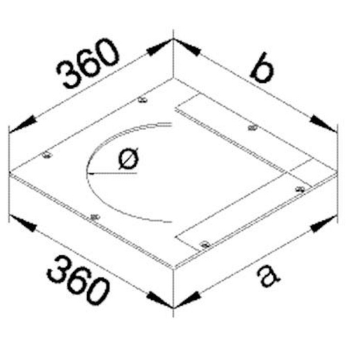 Cadre de montage l200mm x L253mm épais 4mm pour boîte de jonction acier 340 mm-UDM3200E09-4012002238295-HAGER