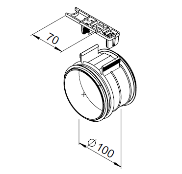 Kit raccord long DN100 - RP-LV - 3029 HELIOS VENTILATEURS - 3029 