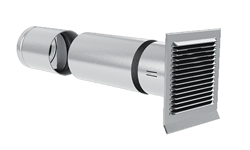 Prise d'air façade avec clapet anti-retour D125 - PAC⌀125 ECONONAME - PAC⌀125 