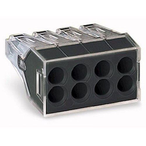 Bornes rigide 8 cond. 2,5mm² transp. Noire-773-108-4044918397735-WAGO CONTACT