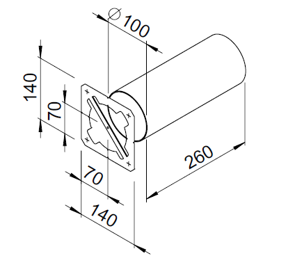 Manchon mural DN100 - RP-WH - 3035 HELIOS VENTILATEURS - 3035 