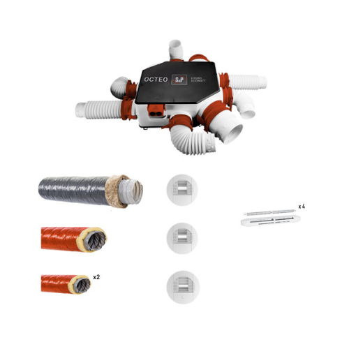 Kit VMC simple-flux hygroréglable - Kit VMC CMI OCTEO HYGRO ECOWATT+ - 607849 S&P UNELVENT - 607849 