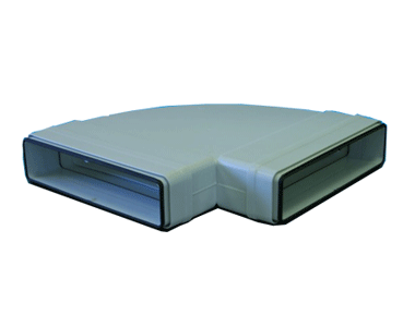 Coude 90° horizontal rectangulaire 55x110 plastique à joint - CH 55X110 J - 460058 ATLANTIC - 460058 