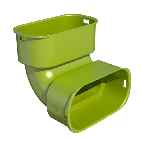 Coude vertical pour conduit oblong D100x50 - Optiflex PRO ALDES - 11095947 