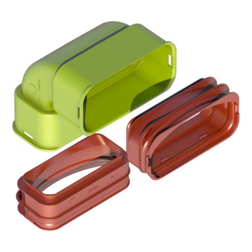 Kit coude 90° vertical circulaire D60x130 mm - AE55SC Air Excellent - 188577 UBBINK - 188577 