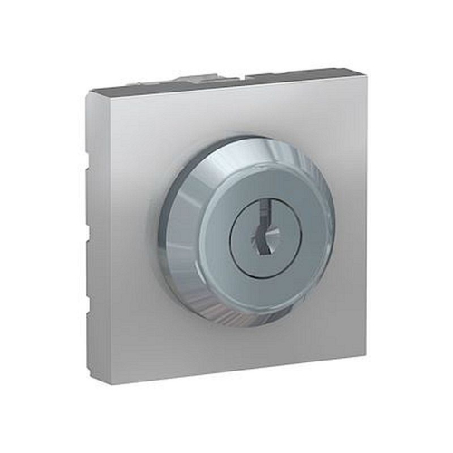 Unica - cde à clé 3 pos rappel centre - 2 NO indep - 2 mod - Alu - méca seul-NU373130-3606489456214-SCHNEIDER ELECTRIC FRANCE