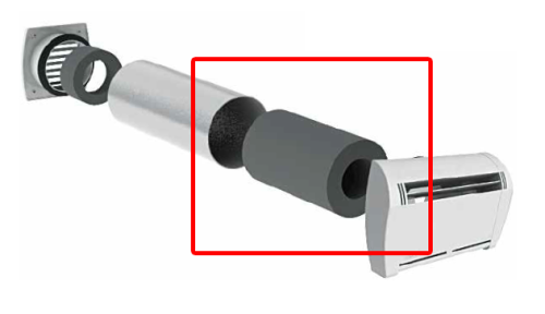 Manchon mousse acoustique D125 l200 - MAC 125 - MAC125E ECONONAME - MAC125E 