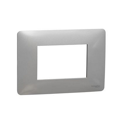 Unica Studio - plaque de finition - Alu - 3 modules-NU210330-3606489452698-SCHNEIDER ELECTRIC FRANCE