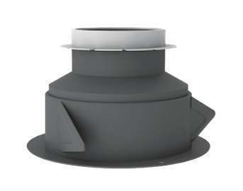 Manchon placo 3 griffes Ø 125/80 L.100 mm avec joint de maintien de la gaine - 1795 ANJOS - 1795 