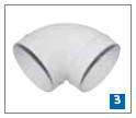 Coude 90° circulaire ⌀125 plastique - CC 125 - 460038 ATLANTIC - 460038 