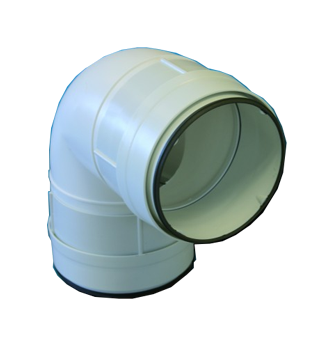 Coude 90° circulaire à joints - CDCV 100 - 831017 S&P UNELVENT - 831017 