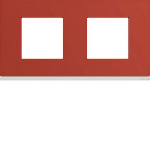 Plaque gallery plastique peint 2 postes horizontale 71mm eglantine-WXP0612-3250617199957-HAGER