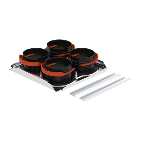 Plaque de montage 4xDN75/P - Caisson Silencieux - CW220 - 990323610 ZEHNDER COMFOSYSTEMS - 990323610 