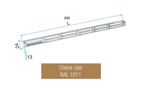 Auvent standard pour entrée d'air - Chêne clair - 11011274 ALDES - 11011274 